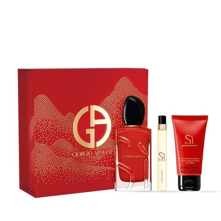 db2611ca136432136e41262a16cd3809.jpg ARMANI Si Edp 100ml Gift Set + 15ml + Body Lotion Perfume For Women - Image 1