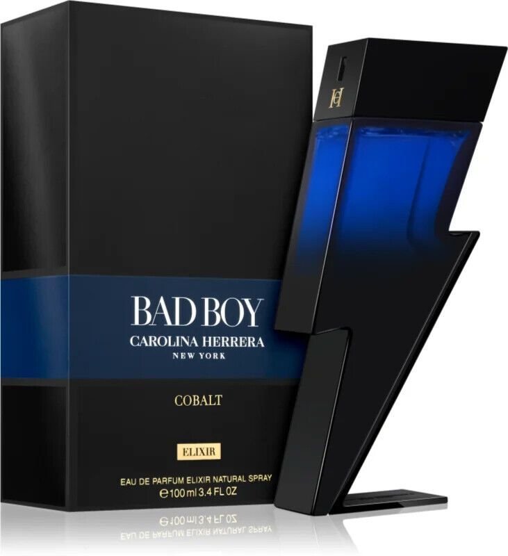 2dd03f3ddfd000627ae4f6b8d669fe93.jpg Carolina Herrera Bad Boy Cobalt Elixir EDP 100ml For Men - Image 1